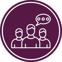 Communication Line Circle Icon vector