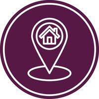 Location Pin Line Circle Icon vector