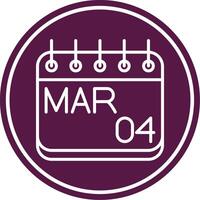 March Line Circle Icon vector