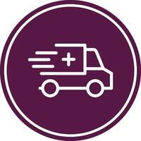 Medicine Delivery Line Circle Icon vector
