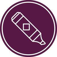 Highlighter Line Circle Icon vector
