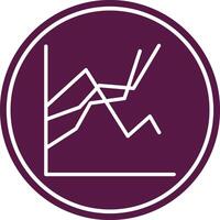 Plot Line Circle Icon vector