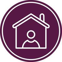 Qurantine Line Circle Icon vector