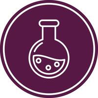 Flask Line Circle Icon vector