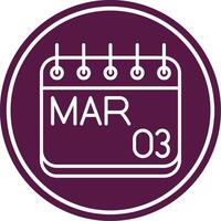 March Line Circle Icon vector