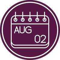 August Line Circle Icon vector