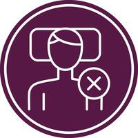 Inability To move Line Circle Icon vector