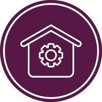 Setting Line Circle Icon vector