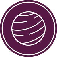 Jupiter Line Circle Icon vector