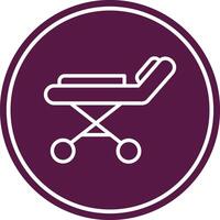 Stretcher Line Circle Icon vector