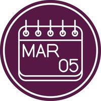 March Line Circle Icon vector
