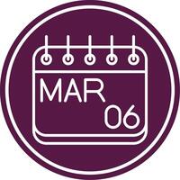 March Line Circle Icon vector