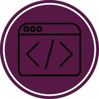 Web Programing Line Circle Icon vector