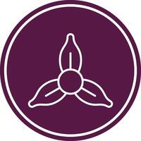 Iris Line Circle Icon vector