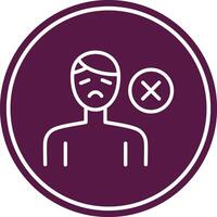 Lack Of Appitite Line Circle Icon vector
