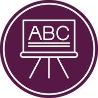 Blackboard Line Circle Icon vector