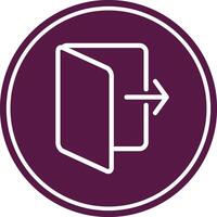 Do Not Go Out Line Circle Icon vector