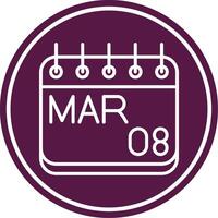 March Line Circle Icon vector