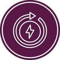 Renewable Energy Line Circle Icon vector