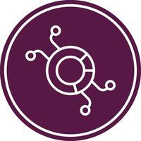 Pie Chart Line Circle Icon vector
