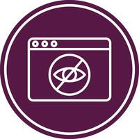 Eye Line Circle Icon vector