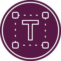 Text Line Circle Icon vector