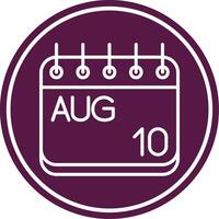 August Line Circle Icon vector
