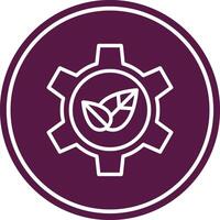 Gear Line Circle Icon vector