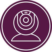 web camera Line Circle Icon vector