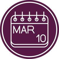 March Line Circle Icon vector