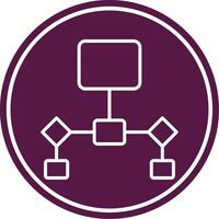 Flowchart Line Circle Icon vector