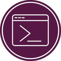 terminal Line Circle Icon vector