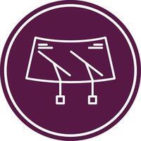 Windscreen Line Circle Icon vector