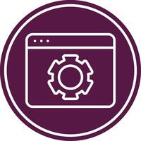 Web Optimization Line Circle Icon vector
