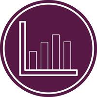 Bar Chart Line Circle Icon vector