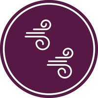 Wind Line Circle Icon vector