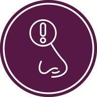 Difficulty Breathing Line Circle Icon vector
