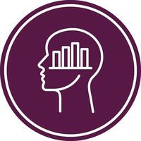 Head Line Circle Icon vector