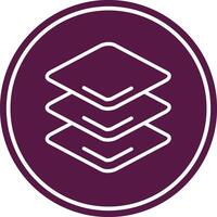 Layers Line Circle Icon vector