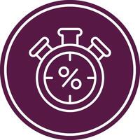 Timer Line Circle Icon vector