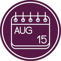 August Line Circle Icon vector