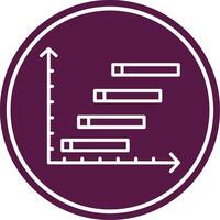 Horizontal Bars showing Progress Line Circle Icon vector
