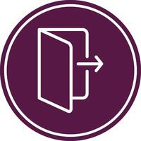 Logout Line Circle Icon vector