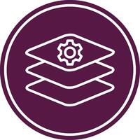 Layers Line Circle Icon vector