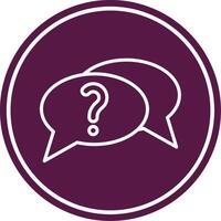 Question Line Circle Icon vector
