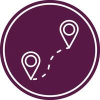 Map Line Circle Icon vector