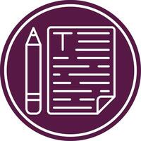 Copywriter Line Circle Icon vector