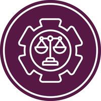 Gear Line Circle Icon vector