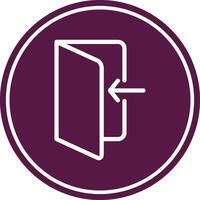Logout Line Circle Icon vector