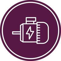 Engine Line Circle Icon vector